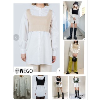 🐰W E G O เสื้อตัวยาวผ้าคอตตอน(แขนยาว) 🐰Size F
