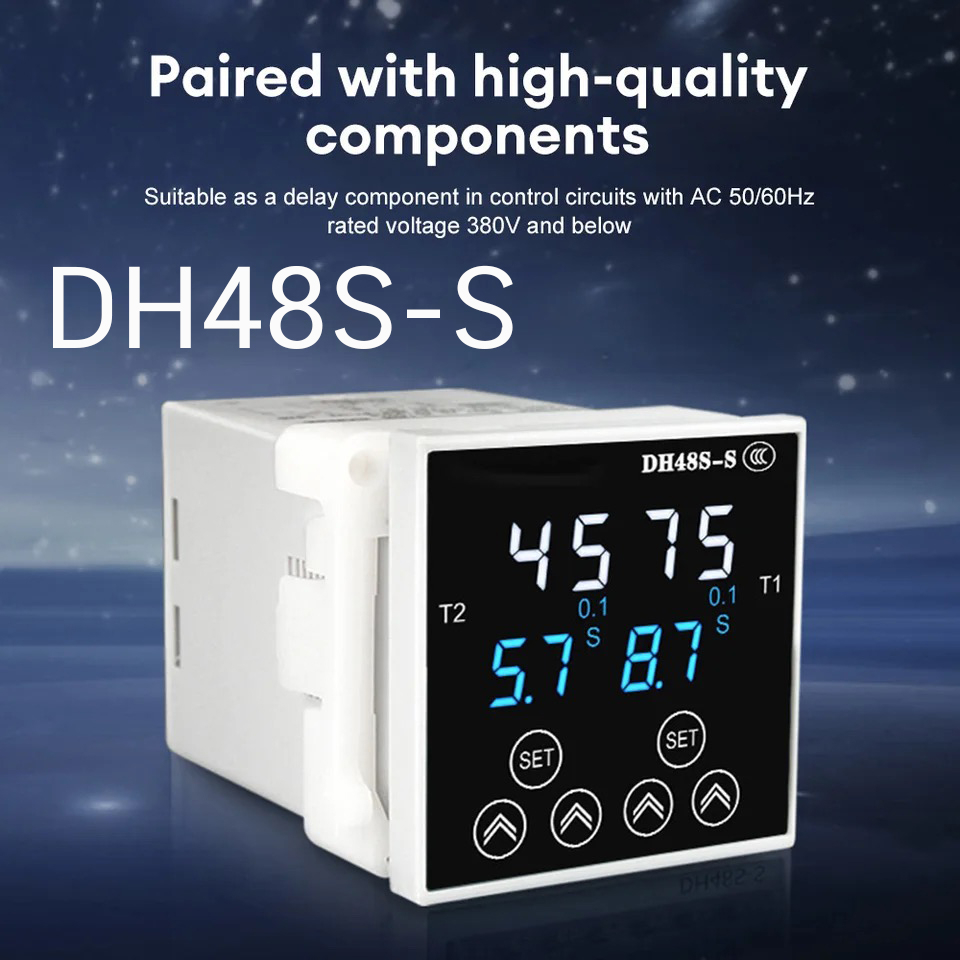 ทวิน ทามเมอร์ DH48S -S Digital Timer Delay Relay Device Programmable  5A 220V ,12V, 24V