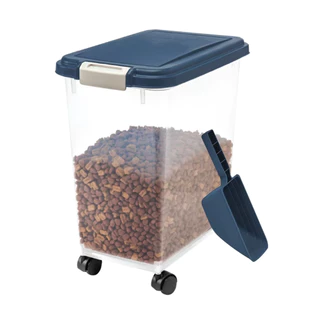 [90082] Kanimal Airtight Pet Food Container ถังเก็บอาหารเม็ด ถังอาหารมีล้อ 10 - 12 Kg. (ความจุ 30 ลิตร)