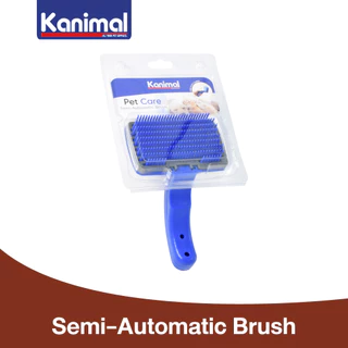 [72542] Kanimal Brush แปรงหวีขนสุนัข หวีสางขนแมว นวดขนผ่อนคลาย สำหรับสุนัขและแมว Size L ขนาด 20x12 ซม. (สีน้ำเงิน)