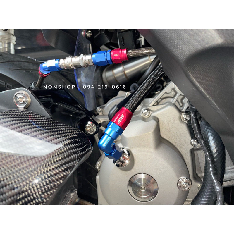 สายระบายไอน้ำมันเครื่อง เบอร์6 หัวHybแท้ พร้อมฐานน้าคม สายสีดำคาร์บอน💯