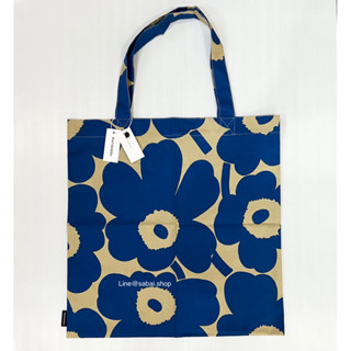 [ใส่code&gt;&gt;ทักแชท] Marimekko totebag pieni unikko blue, brown color