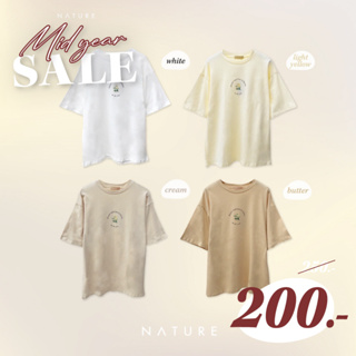 🍎 ลด45.-โค้ดWYQESS🍋nature.bkk -  TSN4057 flower time oversize เสื้อโอเวอร์ไซส์ฟลาวเวอร์ไทม์