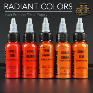 หมึกสัก RADIANT COLORS Made in USA เฉดสีเเดง/ส้ม