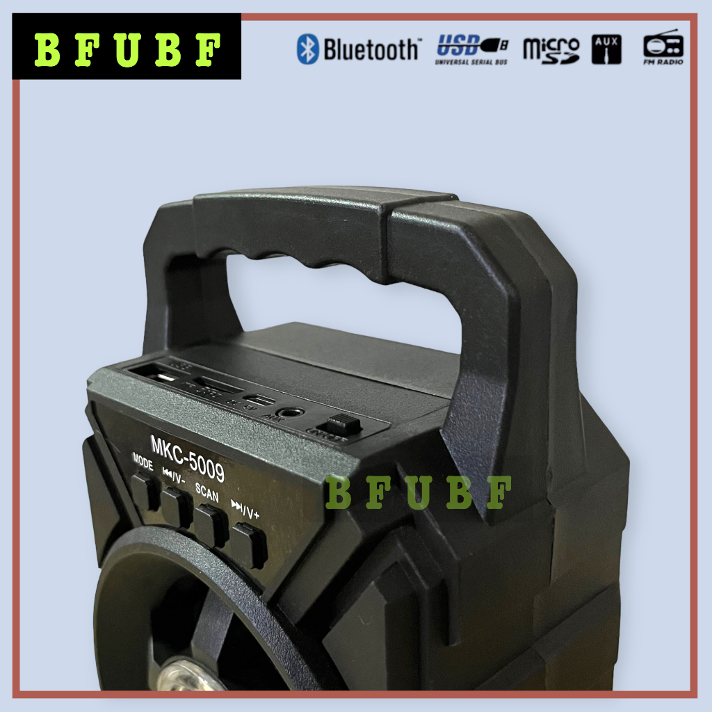 ลำโพง Bluetooth ไร้สาย, ซับวูฟเฟอร์ (รองรับไมโครโฟน, บลูทู ธ , USB, การ์ด TF, วิทยุFM,แสดงแบตเตอรี่，AUXอินพุตเสียง) ลำโพ ราคา ถูกที่สุด ดีลบีเคเค แกลเลอรีภาพที่ 6