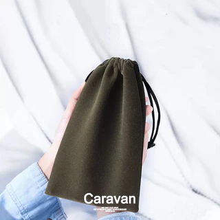 Caravan Crew(สีเขียว) Storage bag ถุงผ้า กระเป๋าหูรูด กระเป๋าผ้าเล็ก