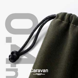 Caravan Crew(สีเขียว) Storage bag ถุงผ้า กระเป๋าหูรูด กระเป๋าผ้าเล็ก