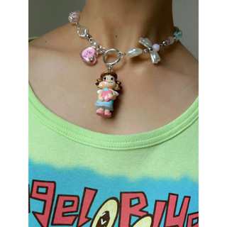 Blushing Bride Palette with Peko Charm, ミ★ Sanrio San-X Kawaii Characters  Necklace , handmade with love &lt;3