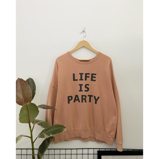 เสื้อสเวตเตอร์มือสองสีชมพู