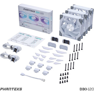 Phanteks D30-120 REVERSED Airflow (3x120mm) D-RGB PWM Triple Pack Fan