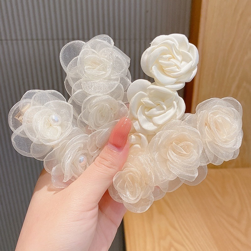 กิ๊บดอกกุหลาบ กิ๊ฟดอกกุหลาบ กิ๊บติดผมหัวใจ กิ๊ฟติดผมหัวใจ กิ๊บติดผมเกาหลี - รูปที่ 6