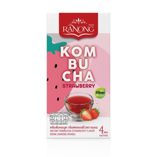 Ranong Kombucha เครื่องดื่มคอมบูชะ กลิ่นสตรอเบอร์รี่