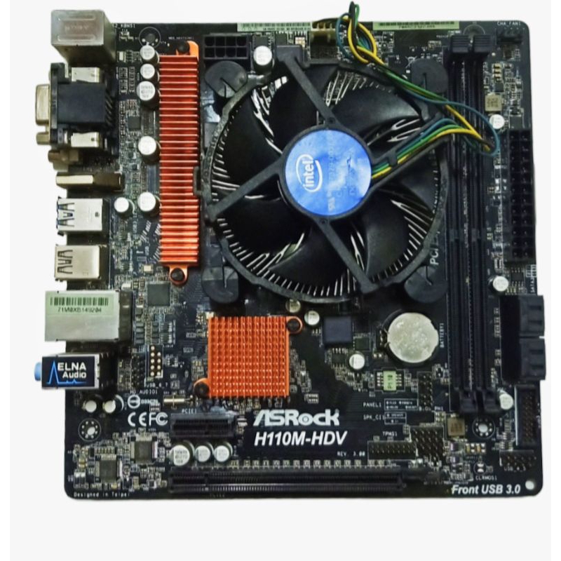 *ส่งฟรี ถูกสุดๆ*เมนบอร์ดพร้อมซีพียู Core i3 gen 6 6100 3.7 gh พร้อมฮีทซิงค์และฝาหลัง