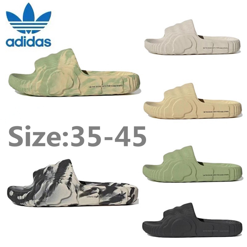 【บางกอกสปอต】Adidas_Adilette 22 รองเท้าแตะสไลด์ผู้ชายผู้หญิงนุ่มกันน้ำบ้านรองเท้าแตะรองเท้าแตะ6สีผู้ชาย