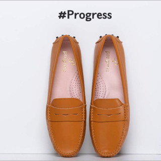 [ลด 300.- โค้ด SEPWOW300] Progress รองเท้าหนังแท้ Perfect Match In Brown