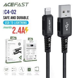 ACEFAST รุ่น C4-02 สายชาร์จ ไอพี ชาร์จเร็ว 2.4A Max ยาว 1.8เมตร Charging Data Cable C4-02 USB-A to iP