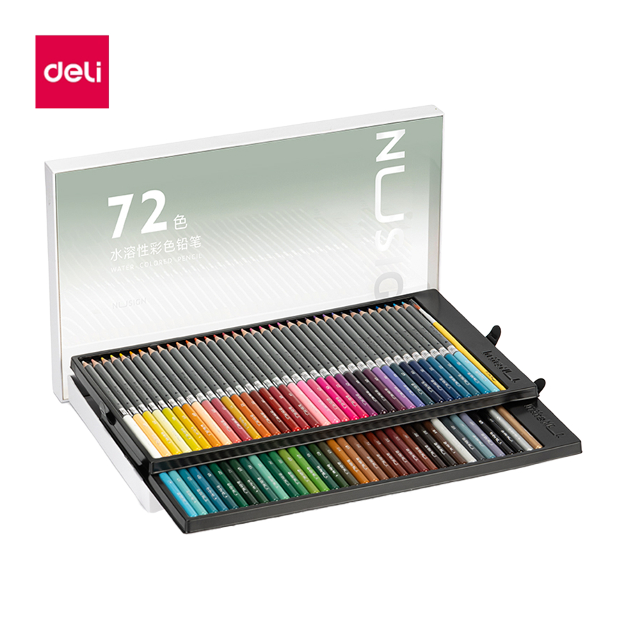 ดินสอสี สีไม้ระบายน้ำ แท่งสีระบายน้ำ สีไม้ยาว สีไม้ สีสันสดใส 48 สี 72 สี แถมฟรีพู่กัน ระบายง่าย เรียบเนียนสวยงาม Assap