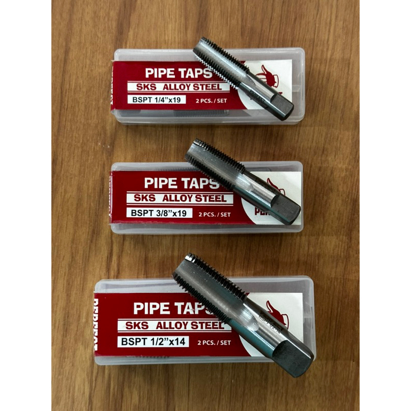 ชุดดอกต๊าปเกลียวประปา/ลม ( BSPT )  2ตัว/ชุด