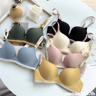 👙BRAbra👙(มี6สี) เสื้อชั้นในสตรี บราปีกนกดันทรง บราไร้โครง เหมาะสำหรับสาวคัพAB