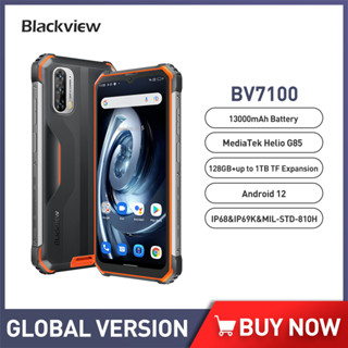 Blackview BV7100 Android 12 Waterproof Rugged Smartphone 6.583" FHD+ 6GB+128GB Helio G85 NFC Mobile 13000mAh