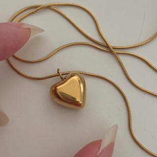 HER OBJECTIVE_BOLD HEART PENDANT NECKLACE