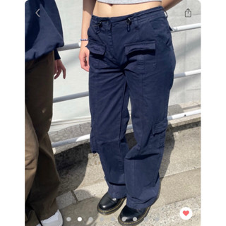 พรีออเดอร์ PREORDER Brandy Melville Kim Cargo Pants (NAVY) ของแท้ 100%