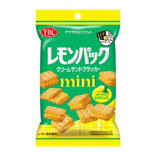 YBC Lemon Pack Cracker Mini Lemon Cream Crrackerมินิแครกเกอร์สอดไส้ครีมมะนาว หอมเลมอน ขนมญี่ปุ่น