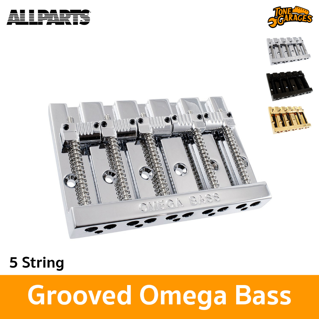 Allparts 5-String Grooved Omega Bass Bridge หย่องเบส 5 สาย มีร่องฟัน