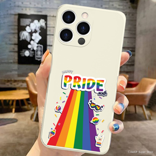 เคสสายรุ้ง LGBTQ+ รุ่น iPhone(ไอโฟน)  สมรสเท่าเทียม สีรุ้ง ลายรุ้ง เคสซิลิโคน