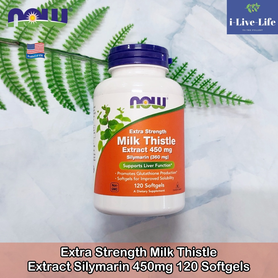 สารสกัดมิลค์ ทิสเซิล Extra Strength Milk Thistle Extract 450 mg Silymarin 120 Softgels - Now Foods