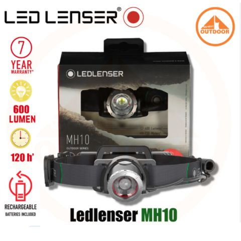 LedLenser MH10 ไฟฉายคาดหัวคุณภาพสูง สำหรับนักเดินป่า นักวิ่งระยะไกล นักผจญภัย สว่างสูงถึง 600 ลูเมน