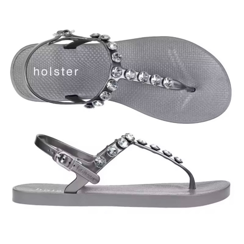 Holster Stargazer Pewter รองเท้าส้นแบนแบบรัดส้น
