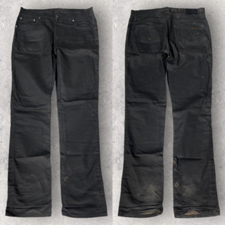 NUDIE SLIM JIM DRY BLACK COATED