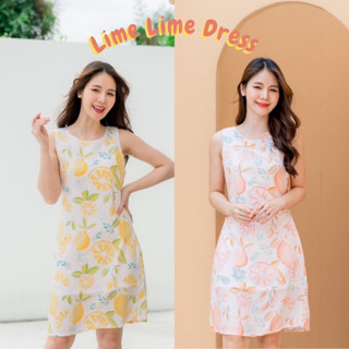 Byjutha🍋 LimeLime Dress เดรสแฟชั่นแขนกุด