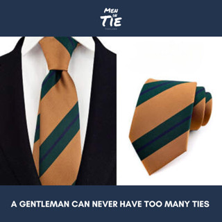 MEN IN TIE เนคไทแบบผูกเอง หน้ากว้าง 8cm รุ่น Ginko