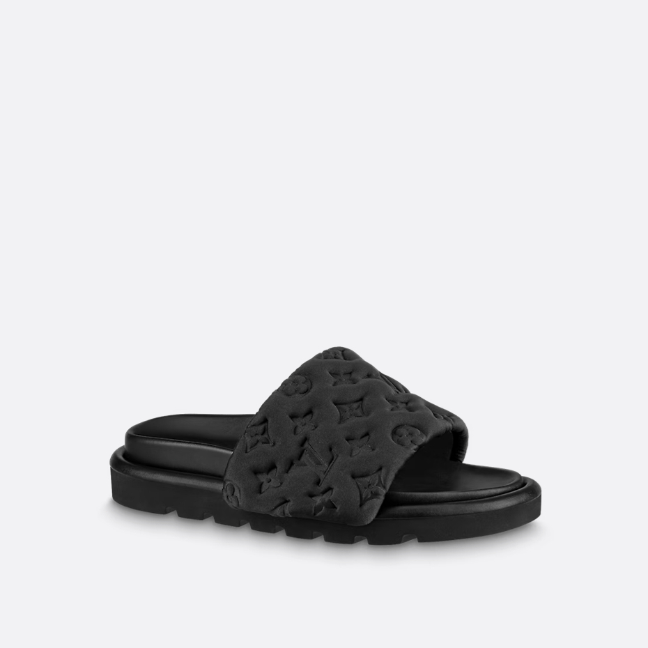 หลุยส์ วิตตอง👜Louis Vuitton POOL PILLOW COMFORT Women/sandals Louis Vuitton รองเท้า/กระเป๋า/รองเท้าแตะส้นแบน