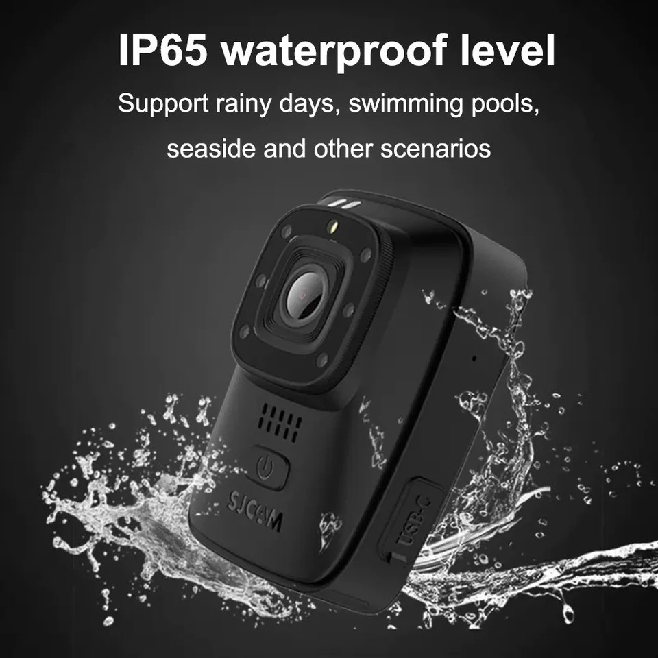 SJCAM A10 กล้องติดตัวตำรวจ Full HD 1080p Police Body Camera Night Vision Infrared ถ่ายภาพแม้ในที่มืด แบตอึด