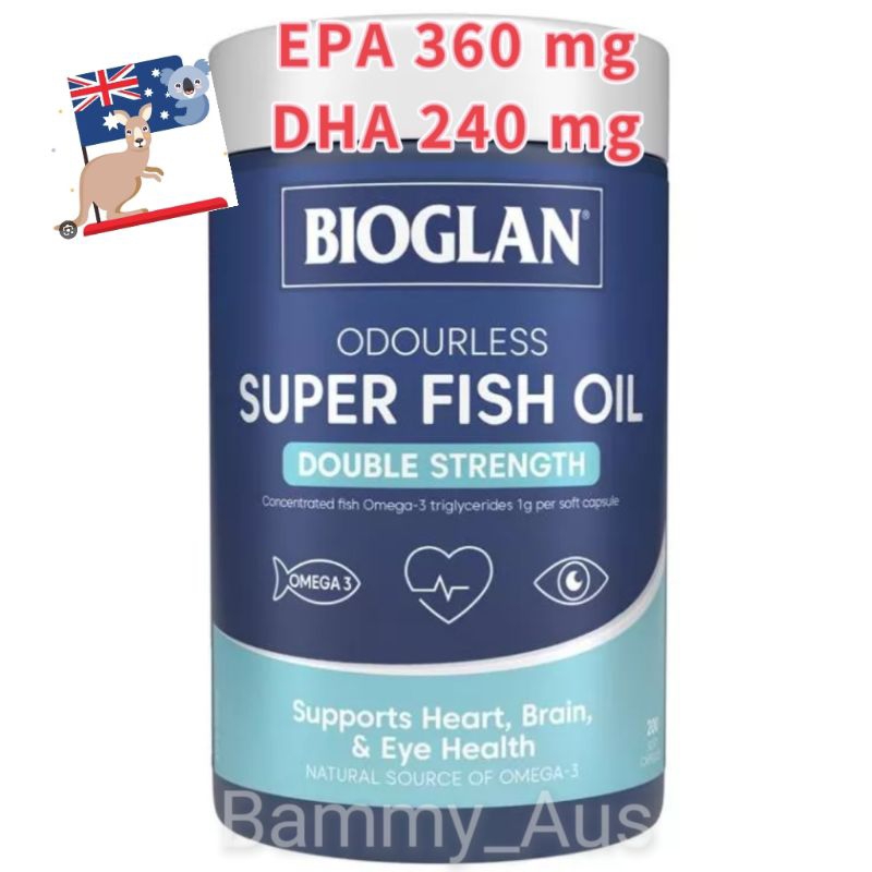 น้ำมันปลา Bioglan Super Fish Oil 200 Capsules Exp.08/25