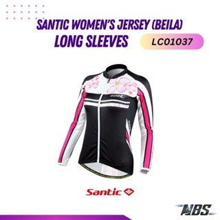 เสื้อปั่นจักรยาน Santic Womens Jersey (Beila) Long Sleeves รุ่น LC01037 สีดำ-ชมพู