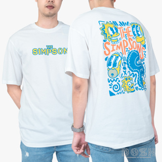 DOSH OVERSIZED SHORT SLEEVE T-SHIRT THE SIMPSONS เสื้อโอเวอร์ไซส์ ผู้ชาย-ผู้หญิง FSIMT5084-OW