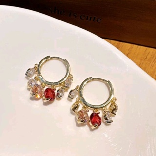 𝐋𝐀𝐃𝐘.𝐋𝐔𝐗𝐔𝐑𝐘 - 🪞14K gold palted ruby 🪞✨ต่างหูเงินแท้ชุบทอง14K