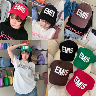 (VL)Emis cap 🖤💚❤️🤎หมวกแบรนด์ดัง ทรงสวย น่ารัก เก็บครบสีไปเลย งานนำเข้า งานเก๋ไม่ซ้ำใครแน่นอน ต้องจัด ป้าย/แท็กครบ