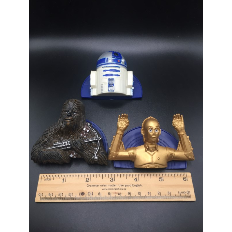 ฟิกเกอร์ clip หนีบ งานสะสม หายาก Star Wars EPISOD III  PEPSI Figure Snack clips R2-D2 , C-3PO , CHEW