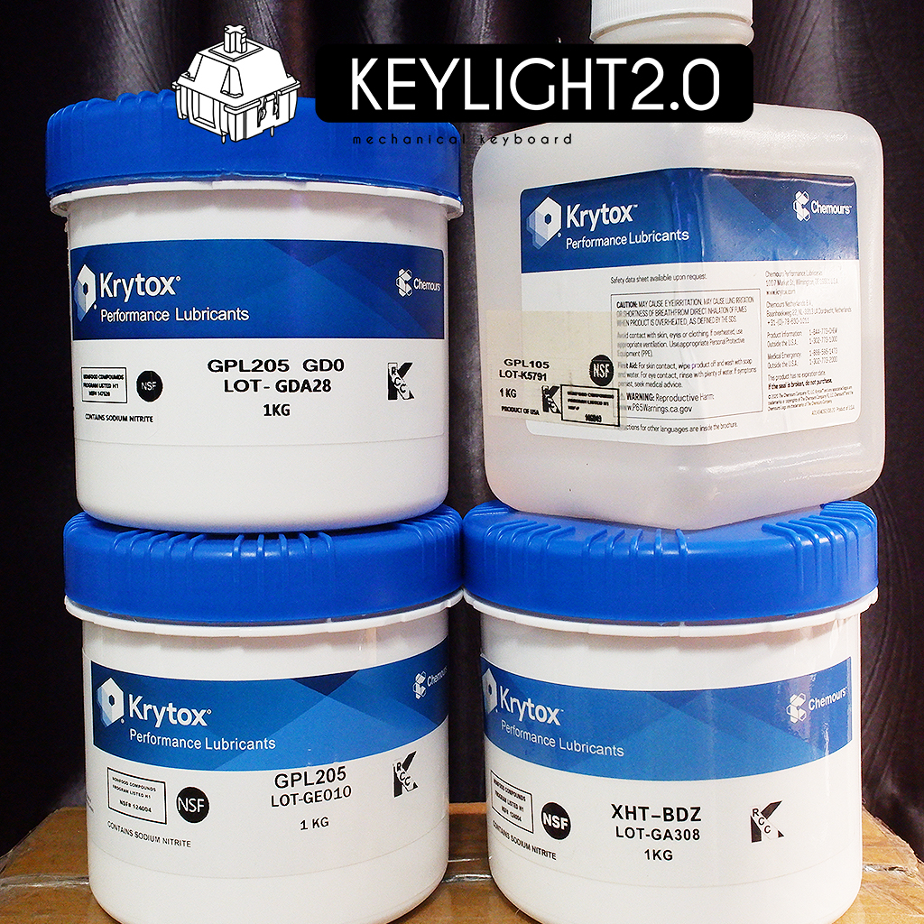 (แถมพู่กัน) Krytox GPL205GD0 / GPL105 / XHT-BDZ / GPL205G2 น้ำยาลูปสวิตช์คีย์บอร์ด