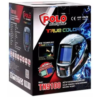 POLO หน้ากากปรับแสงออโต้ (งานเชื่อม) True Color กระจกกว้าง รุ่น TN9100