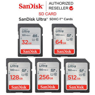 SanDisk Ultra SD Card SDXC UHS-I Memory Card 32GB 64GB 128GB 256GB 512GB C10 U1 Full HD (SDSDUNC_GN6IN) เอสดีการ์ด กล้อง