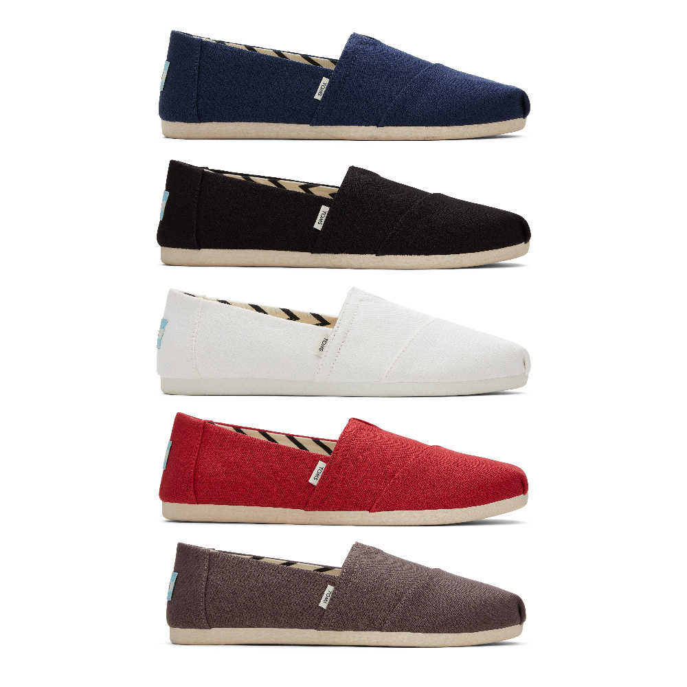 TOMS รองเท้าลำลองผู้หญิง สลิปออน รุ่น Alpargata Recycled Cotton Canvas (CB) รองเท้าลิขสิทธิ์แท้
