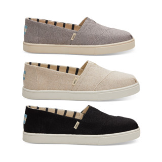 TOMS รองเท้าลำลองผู้หญิง สลิปออน รุ่น Alpargata Cupsole Heritage Canvas (C) รองเท้าลิขสิทธิ์แท้