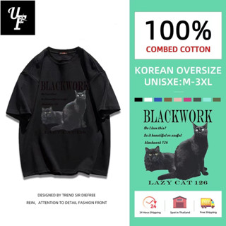 ⚡พร้อมส่ง⚡️เสื้อยืด oversize cotton 100 เสื้อยืดคอกลม ทรงหลวม เสื้อยืดตัวใหญ่ เสื้อยืดลายการ์ตูนไซส์ใหญ่ มี4สี S-5XL