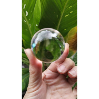 (Clear Quartz) หินกลมใส หินจุยเจียแท้ 5.0cm( หินควอตซ์ใส )เกรด A เป็นหินแท้หินธรรมชาติ